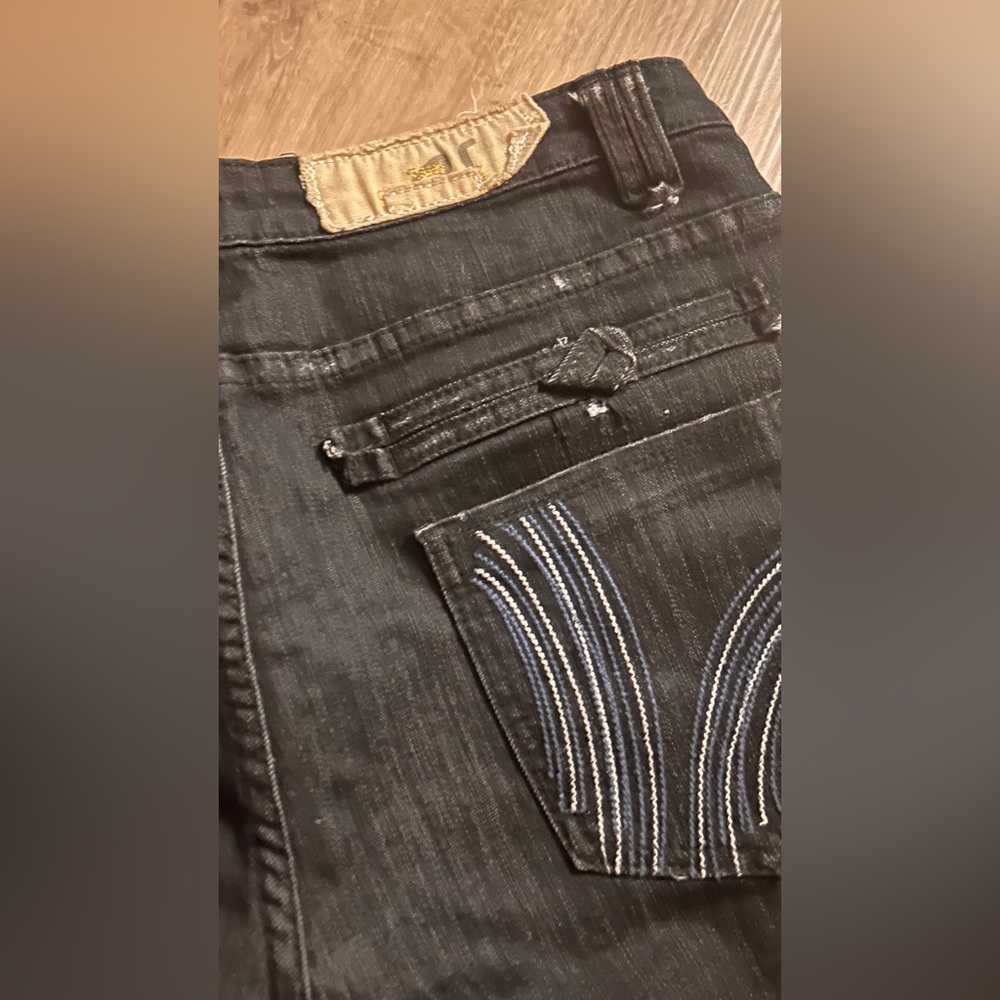 Size 30 black denim with pockets